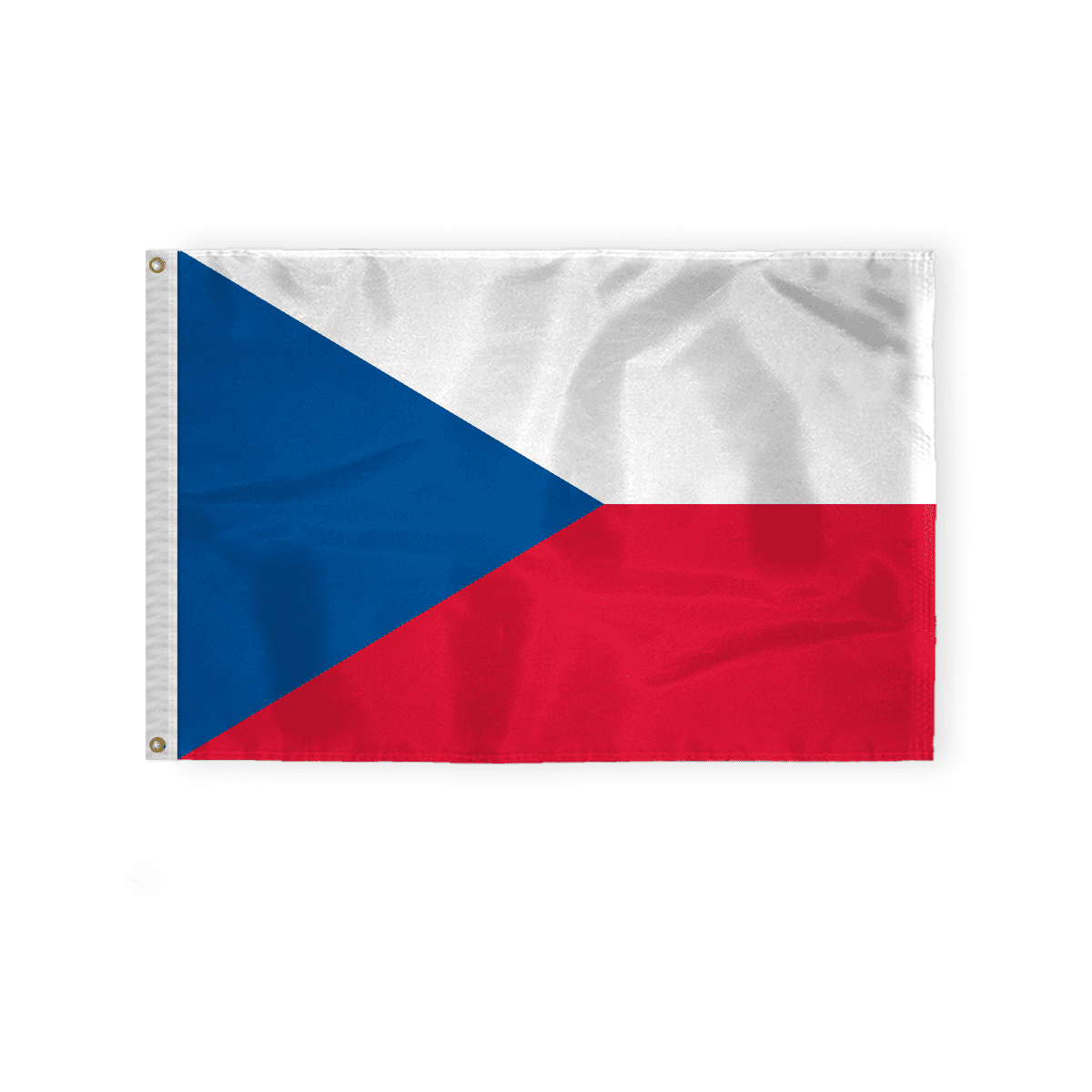 AGAS Czech Republic Czech Country Flag 2x3 ft Nylon Fabric Double Stitched Canvas Header Brass Grommets Fade Resistant & Vivid Colors Tough Czechoslovak Flag Banner
