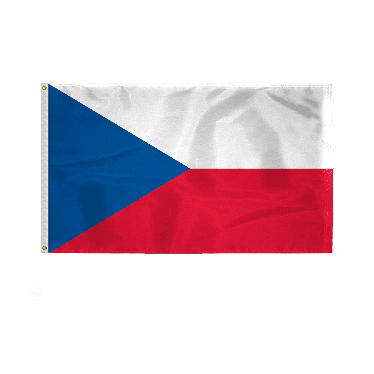 AGAS Czech Republic Czechia Flag 3x5 ft 200D Nylon Fabric Double Stitched Canvas Header Brass Grommets Fade Resistant & Vivid Colors - Ceska Republika Flag