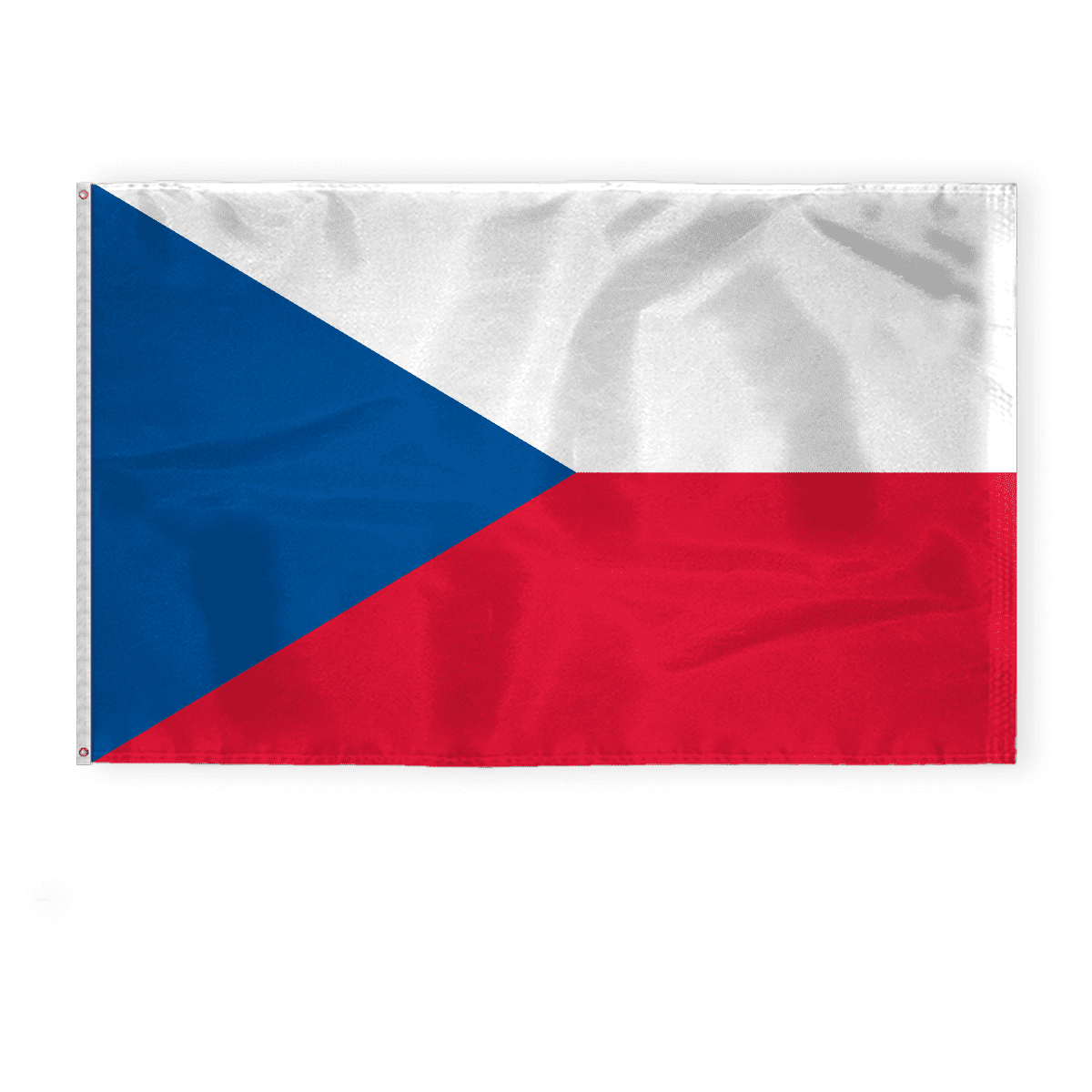 AGAS Czech Republic Flag 4x6 ft 200D Nylon Fabric Double Stitched Canvas Header Brass Grommets Fade Resistant & Vivid Colors - Czechoslovakian Flag
