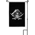 thumbnail image 1 of AGAS Deadmans Chest Pirate Garden Flag - 200 Denier Nylon with 12" Pole Sleeve and Double Stitching - Durable and Vibrant for Outdoor Halloween Decor, 1 of 1