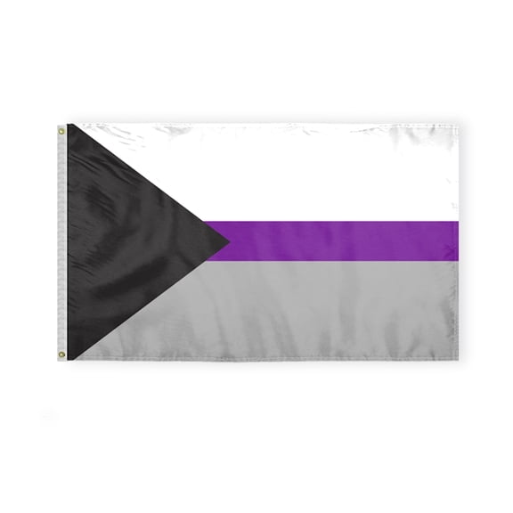 AGAS Demisexual Pride Flag 3x5 Ft - Double Sided Polyester - Plated Grommets - Demisexual Body Flag 3 x 5 Ft Demisexual Banner