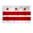 thumbnail image 1 of AGAS District of Columbia State Flag 2x3 Ft - Double Sided Reverse Print On Back 200D Nylon - Brass Grommets - Fade Proof Sharp Colors - Indoor/Outdoor District of Columbia Flag, 1 of 5