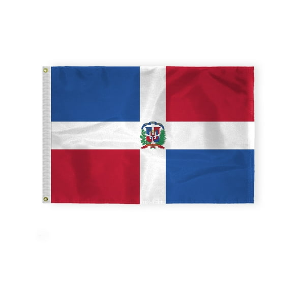 AGAS Dominican Republic Flag 2x3 ft Outdoor 200D Nylon Double Stitched Hem Never Rust Brass Grommets Canvas Header Official Dominican Republic National Flag