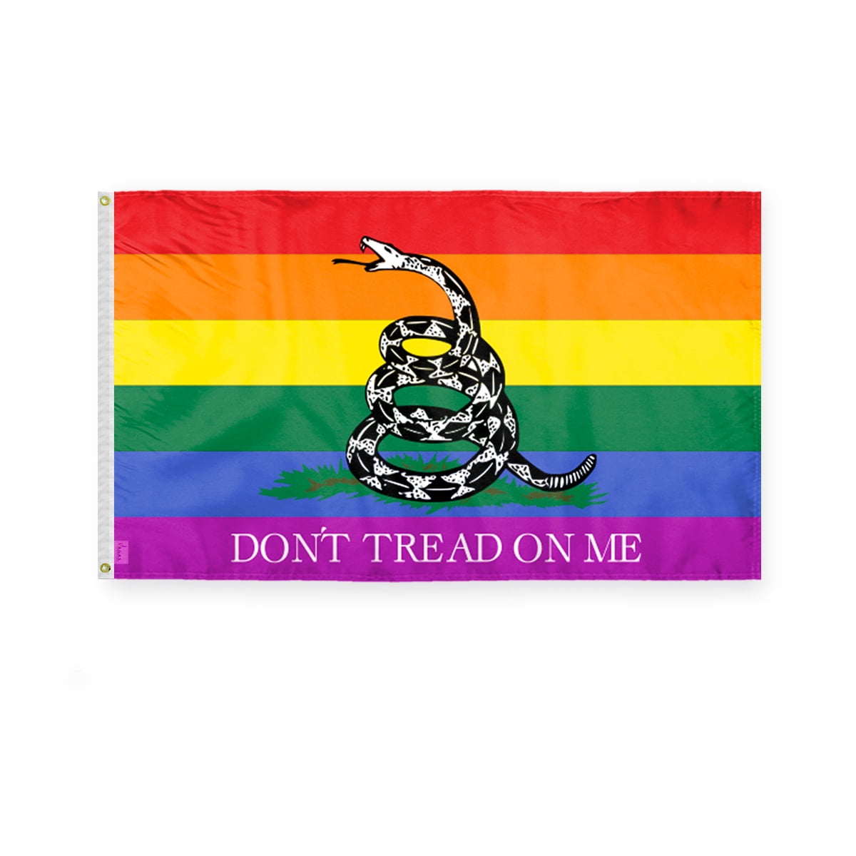 Bandiera 3x5 Piedi DON'T TREAD ON ME Con Sasquatch E Fucili – Gialla
