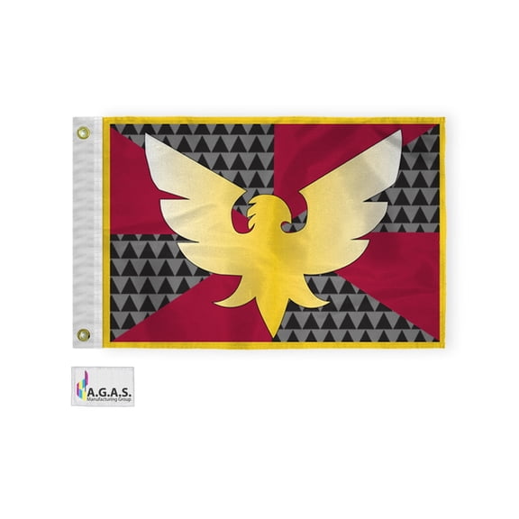 AGAS Drag Feather Pride Boat Nautical Flag 12x18 Inch - Double Sided Printed 200D Nylon - Brass Grommets Fade Proof Vivid Colors - Small Drag or Feather Pride flag for Bike Car