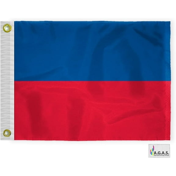 AGAS Echo Code E Marine Signal Flag - Printed 200D Nylon - Canvas Header - Brass Grommets - Colorfast & Stitched Edges - Nautical Boat Flag - Naval Code Signal Flag.