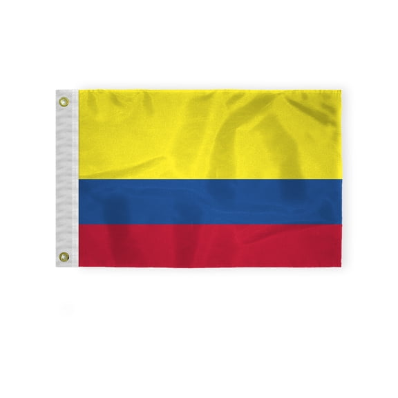 AGAS Ecuador No Seal Nautical Flag 12x18 inch Mini Ecuadorian National Flag Outdoor 200D Nylon Double Stitched Hem Never Rust Brass Grommets Canvas Header Ecuadorian National Boat Flag