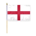 thumbnail image 1 of AGAS England Flag 12x18 inch - 24" Wood Pole 100% Polyester Double Stitched English National Mini Handheld Flag, 1 of 1