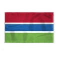 thumbnail image 1 of AGAS Gambia Flag 5x8 ft 200D Nylon 6 Needle Lock Stitched Fly Hem Rust Proof Brass Grommets Big Size Gambian National Flag, 1 of 1