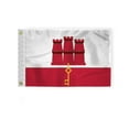 thumbnail image 1 of AGAS Gibraltar Nautical Flag 12x18 inch Mini Gibraltarian National Flag Outdoor 200D Nylon Double Stitched Hem Rust Proof Brass Grommets Canvas Header Gibraltarian National Boat Flag, 1 of 1