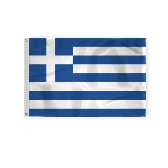 AGAS Greece Flag 2x3 ft Outdoor 200D Nylon Double Stitched Hem Rust Proof Brass Grommets Canvas Header Greek National Flag