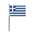 thumbnail image 1 of AGAS Greece Flag 4x6 inch - 11" Plastic Pole 100% Polyester Stitched Edges Greek National Mini Flag on a Stick, 1 of 1
