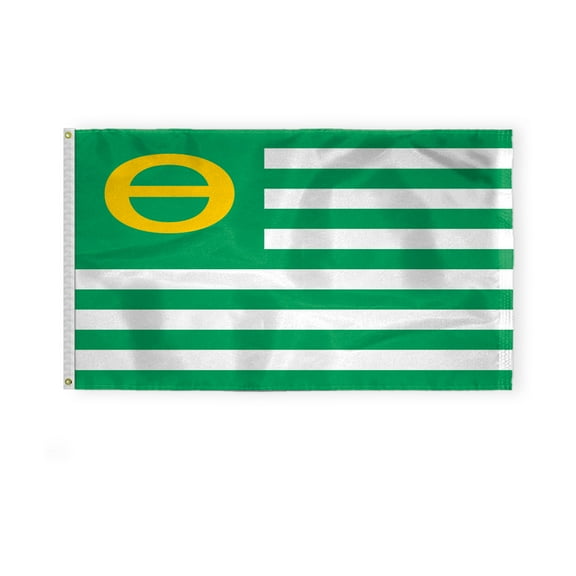 AGAS Green Ecology Peace Environmental Environment Green Movement Recycle Earth Flag - 3x5 ft Nylon with Stitched Edges and Brass Grommets - Green Ecology Flag Peace