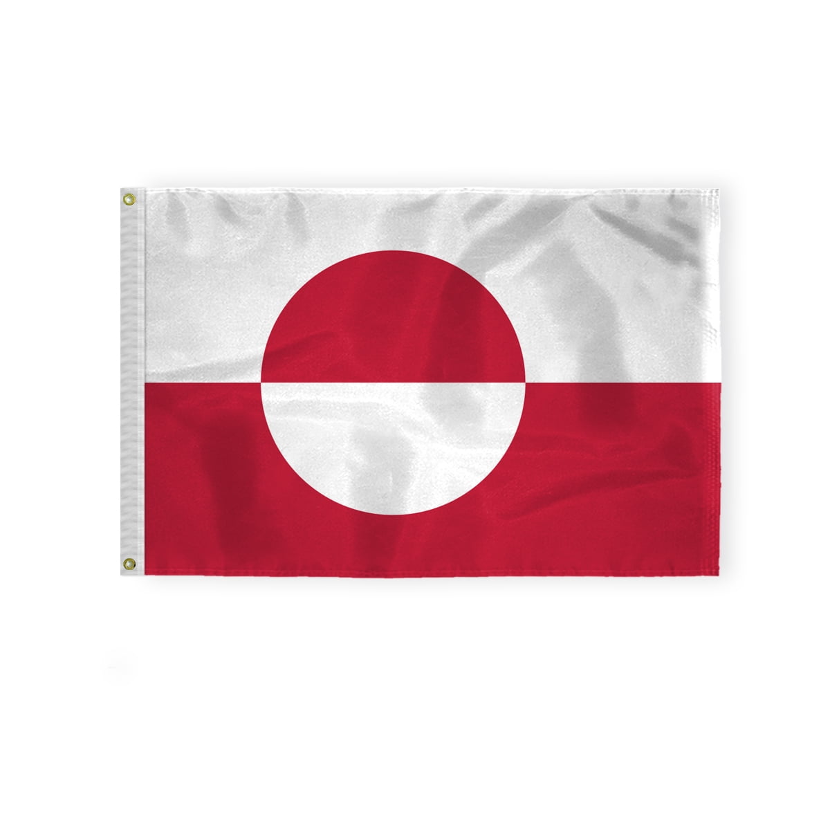 AGAS Greenland Flag 2x3 ft Outdoor 200D Nylon Double Stitched Hem Rust Proof Brass Grommets Canvas Header Denmark Greenlander National Flag