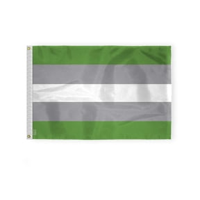 AGAS Greyromantic Pride Flag 2x3 Ft - Printed 200D Nylon - Brass Grommets - Fade Proof Sharp Colors - Grey-Asexual Community Flag