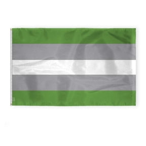 AGAS Greyromantic Pride Flag 4x6 Ft - Printed 200D Nylon - Brass Grommets Stitched Edges Fade Proof Sharp Vivid Colors - Grey-Asexual Pride Flag