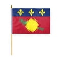 thumbnail image 1 of AGAS Guadeloupe Flag 12x18 inch - 24" Wood Pole 100% Polyester Double Stitched French Guadalupe National Mini Handheld Flag, 1 of 1