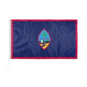 AGAS Guam Flag 3x5 ft Double Stitched Hem 100% Polyester Metal Grommets Indoor United States Guam Pacific Island National Flag