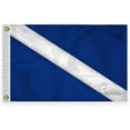 thumbnail image 1 of AGAS Guest Flag - 24 x 36 Inch - Printed 200 Nylon - Stitched Edges - Solid Brass Grommets Canvas Heading - Blue and White Stripe Nautical Flag., 1 of 1