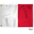 thumbnail image 1 of AGAS Hotel Code H Marine Signal Flag - Printed 200D Nylon - Canvas Header - Brass Grommets - Colorfast & Stitched Edges - Nautical Boat Flag - Naval Code Signal Flag., 1 of 1