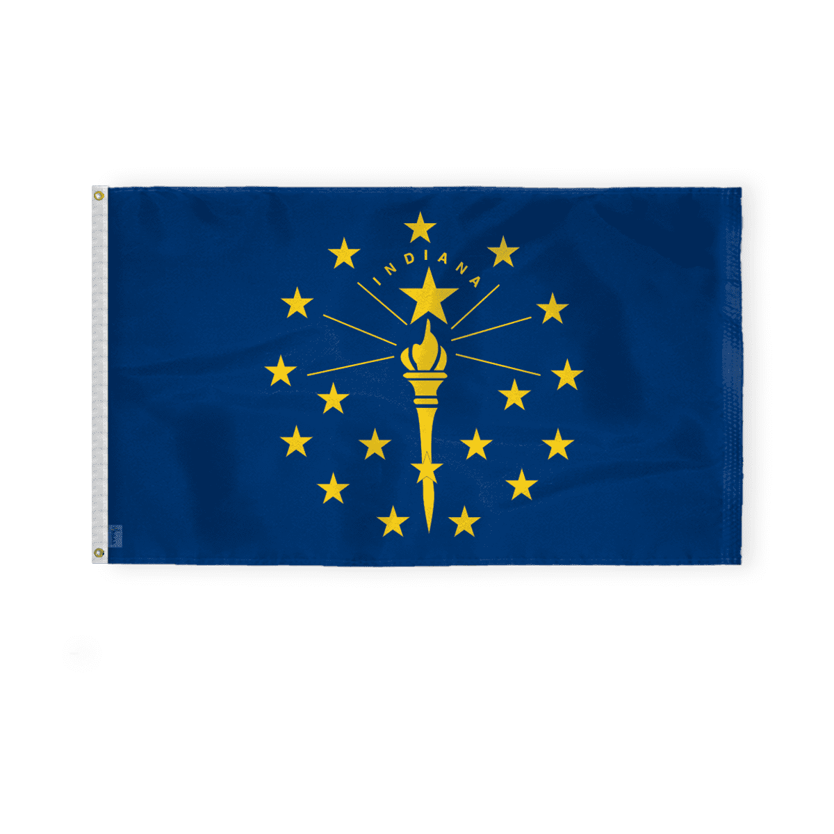Indiana State Flag 3x5ft Double Sided Polyester with Brass Grommets