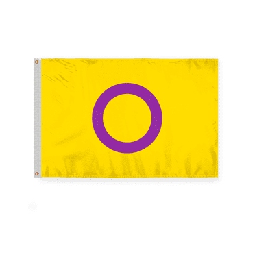 AGAS Intersex Flag 3x5 Ft - Polyester - Plated Grommets - Intersexuality Body Flag 3 x 5 Ft Intersexuality Banner