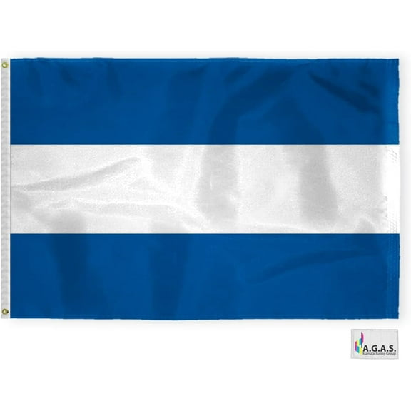 AGAS Juliet Code J Marine Signal Flag - Printed 200D Nylon - Canvas Header - Brass Grommets - Colorfast & Stitched Edges - Nautical Boat Flag - Naval Code Signal Flag.