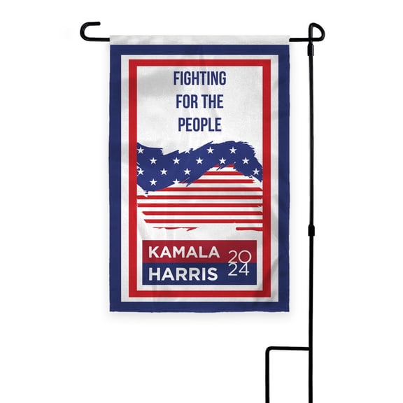 AGAS Kamala Harris Garden Flag -Blue & Red Wave Design- 12x18in - 200D Nylon - US Presidential Election Flag