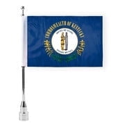 AGAS Kentucky State Motorcycle Flag 6x9 inch - Double-Layered Printed 3-Ply Durable Knitted Polyester - 0.75 inch Sleeve - Fits on 3/8" Mount Pole (Not Included)