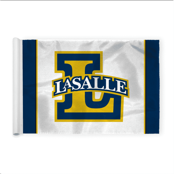 AGAS La Salle LSU Explorers Golf flag Tube Inserted 14x20 Inches, Waterproof Heavy-Duty 200D Nylon, Mini Putting Green Flags for Backyard Practice, Golf Courses - LSU Gear