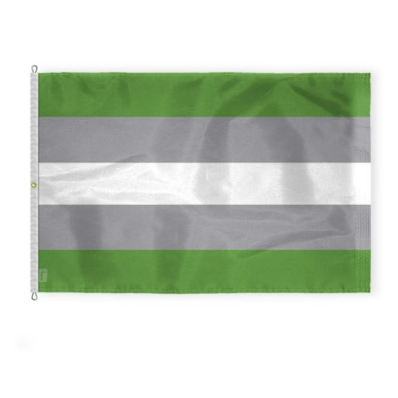 AGAS Large Greyromantic Pride Flag 8x12 Ft - Printed 200D Nylon - Rope Thimble Brass Grommet Stitched Edges Fade Proof Sharp Colors - Large Size Indoor/Outdoor Grey Romantic Pride flag