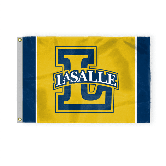 AGAS Large La Salle University College flags 4 x 6 feet, Heavy-Duty 200D Nylon with Brass Grommets - LaSalle LSU Explorers flag