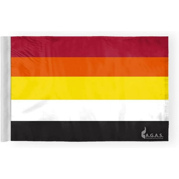 AGAS Lithsexual Pride Motorcycle Flag 6x9 inch - Double-Layered Printed 2-Ply Durable Knitted Polyester - 0.75 inch Sleeve- Fits on 3/8" Mount Pole
