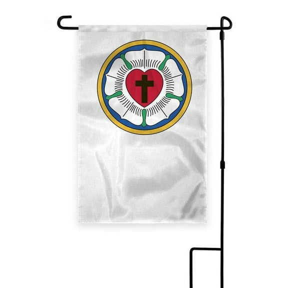 AGAS Lutheran Rose Garden Flag 18x12 inch- Single Sided, 200D Nylon Heavy Duty Outdoor Flag