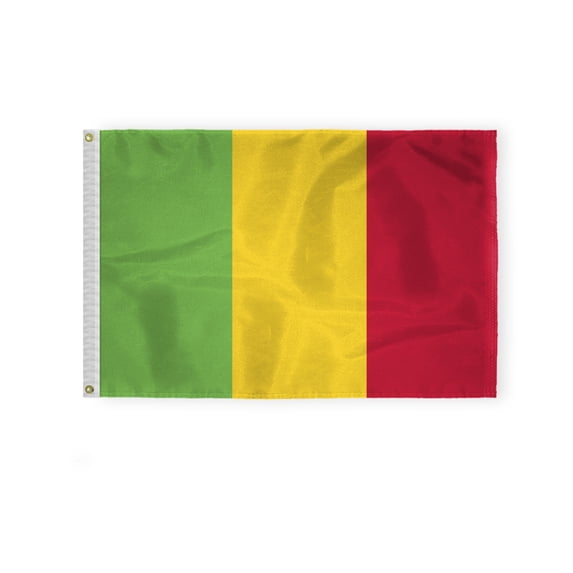 AGAS Mali Flag 2x3 ft Outdoor 200D Nylon Double Stitched Hem Rust Proof Brass Grommets Canvas Header Malian National Flag
