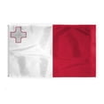 thumbnail image 1 of AGAS Malta Flag 6x10 ft 200D Nylon 6 Needle Lock Stitched Fly Hem Rust Proof Brass Grommets Canvas Header Large Size Maltese National Flag, 1 of 1