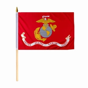 AGAS Marine Corps 12x18 inch Polyester Stick Flag
