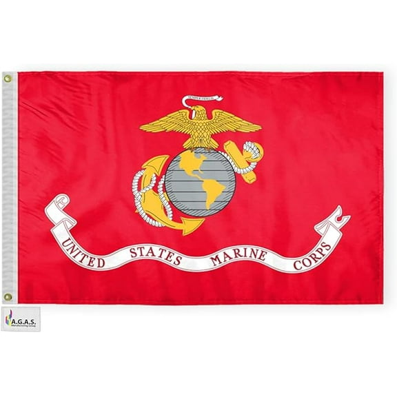 AGAS Marine Corps 4x6ft Ceremonial Nylon Flag