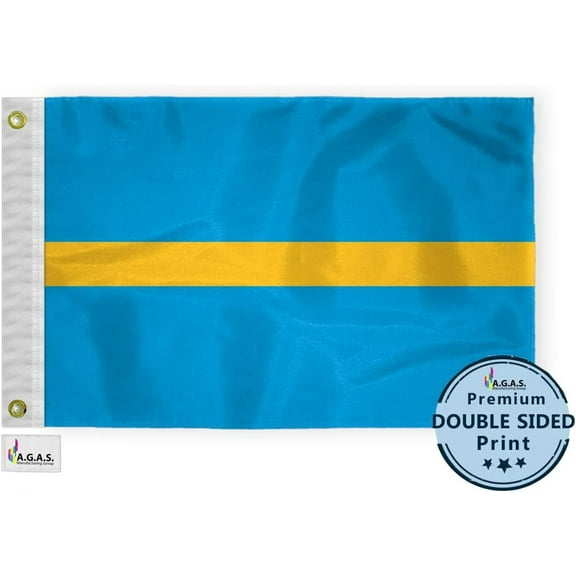 AGAS Measurer Officers Flag - 12 x 18 Inch - Embroidered 200 Nylon - Stitched Edges - Brass Grommets Canvas Heading - Measurer Yacht Club Officers Flag.