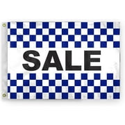 AGAS Mfg 4x6 FT Sale Checkered Message Flag Black-Red- Printed on 200D Nylon with header and grommets