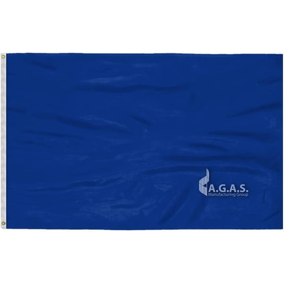 AGAS Mfg 5x8 FT Nylon Blank Flag (Royal Blue)- Vivid colors for decoration or advertising with canvas header and two grommets