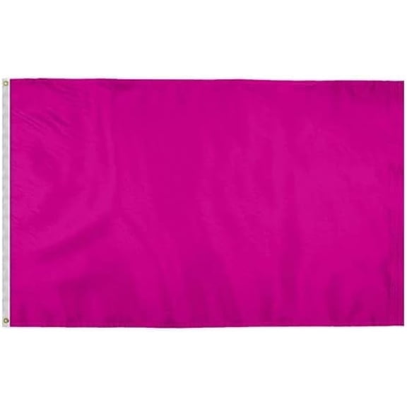 AGAS Mfg 5x8 FT Wrap Knitted Polyester Blank Flag (Magenta)- Vivid colors for decoration or advertising with canvas header and two grommets