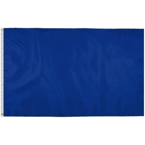 AGAS Mfg 5x8 FT Wrap Knitted Polyester Blank Flag (Royal Blue)- Vivid colors for decoration or advertising with canvas header and two grommets