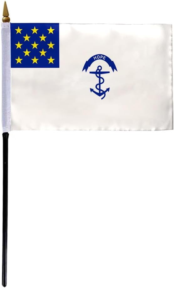 AGAS Mini 1st Rhode Island Regiment Historical Stick Flags - 4x6 inch ...