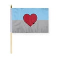 thumbnail image 1 of AGAS Mini Autosexual Pride Stick Flag 12x18 inch Flag on a 24 inch Wooden Flag Stick - Sewn Edges Fade Resistant Polyester - Autosexual Handheld Stick Flag, 1 of 1