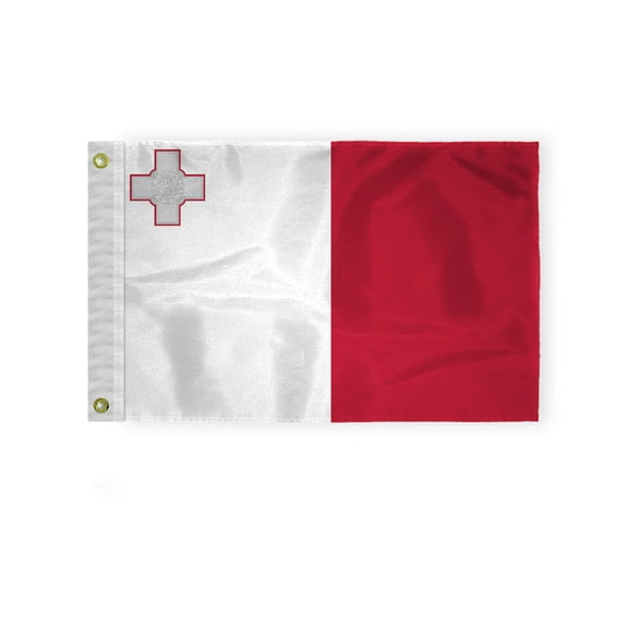 AGAS Monaco Nautical Flag 12x18 inch Mini Monégasque - French Monacans National Flag 200D Nylon - Monégasque - French Monacans National Boat Flag