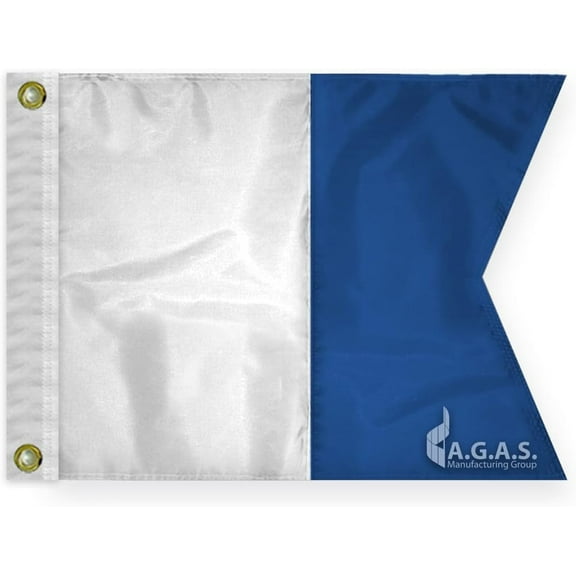 AGAS Nautical Signal Flag - Alpha Code A - 1x1.25 ft - Navy Flag Decor