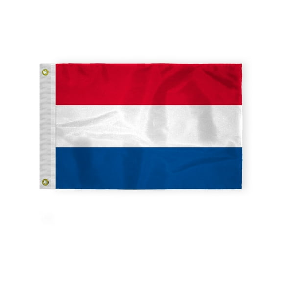 AGAS Netherlands Courtesy Flag 12x18 inch Mini Netherlands Country Flag Heavywweight Nylon Double Stitched Brass Grommets Fade Resistant & Vivid Color Netherlands Boat Flag Holland Dutch Nautical Flag