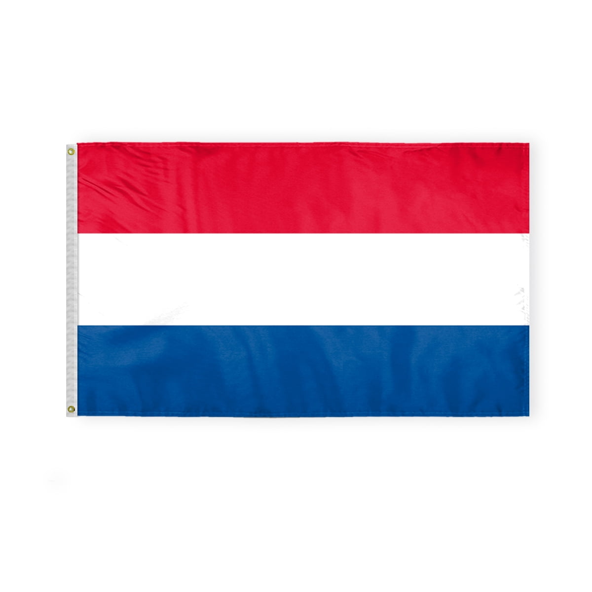 AGAS Netherlands National Flag 3x5 ft Polyester Fabric Double Stitched Polyester Fabric Header Metal Grommets Fade Resistant & Vivid Colors Indoor Holland Dutch Flag