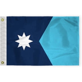 AGAS New Minnesota State Flag 2x3 ft Outdoor Nylon Flag – 200D Single Ply Reverse Print with Brass Grommets Fade Proof Sharp Colors for Indoor Outdoor Display